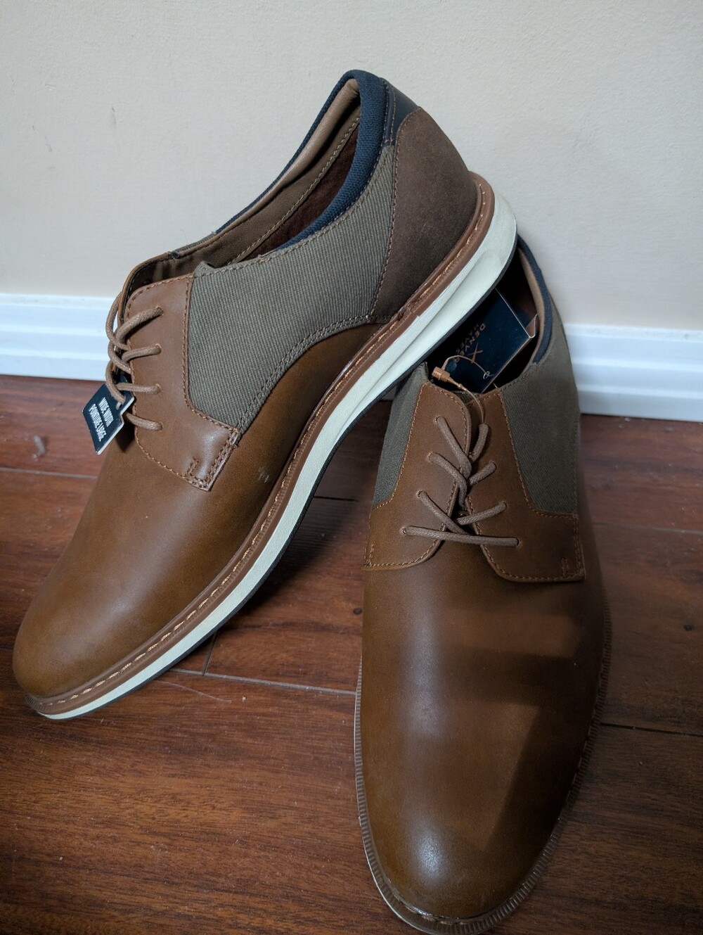 Denver Hayes Brown Dress Shoes Wide Fit